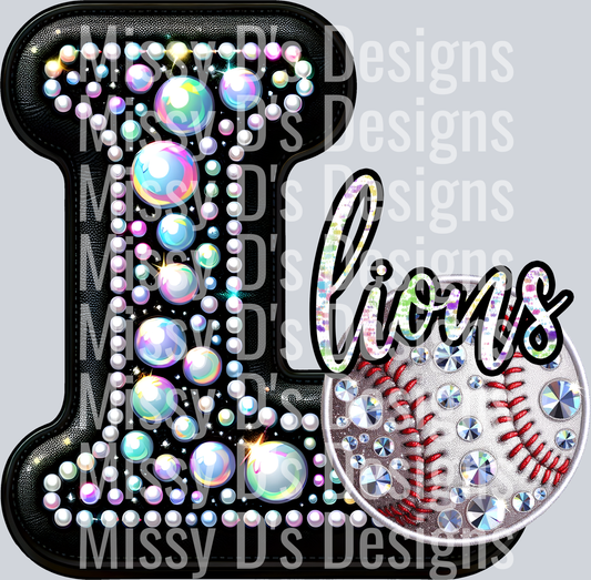 leather baseball lions