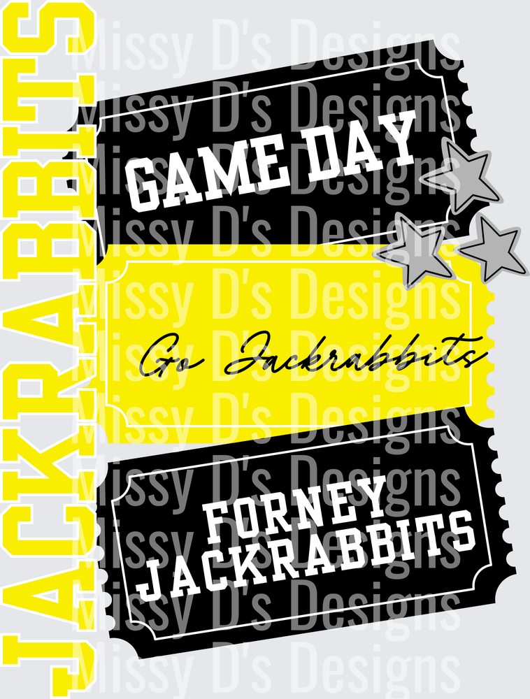 game day ticket forney jackrabbits