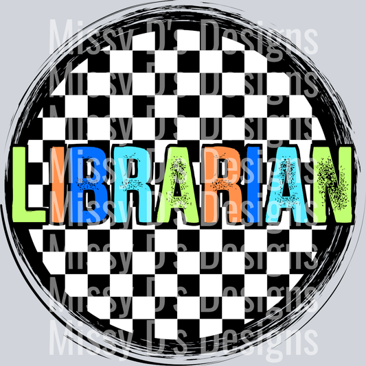 CheckeredCircleOrangeLibrarian