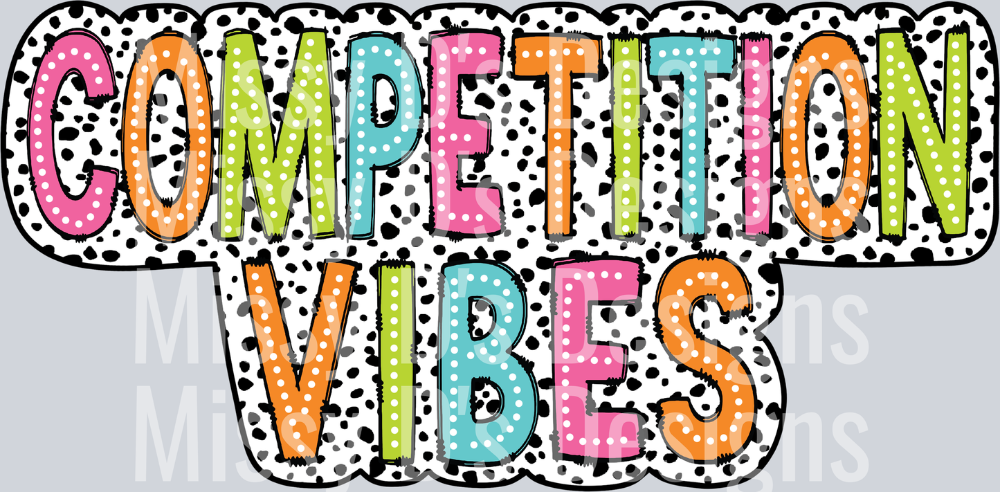 Competition Vibes Dalmatian Dots PNG