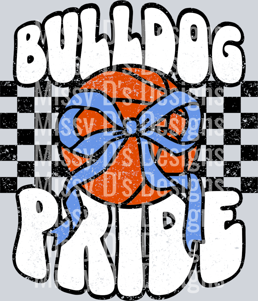Light Blue Basketball Bulldog Pride