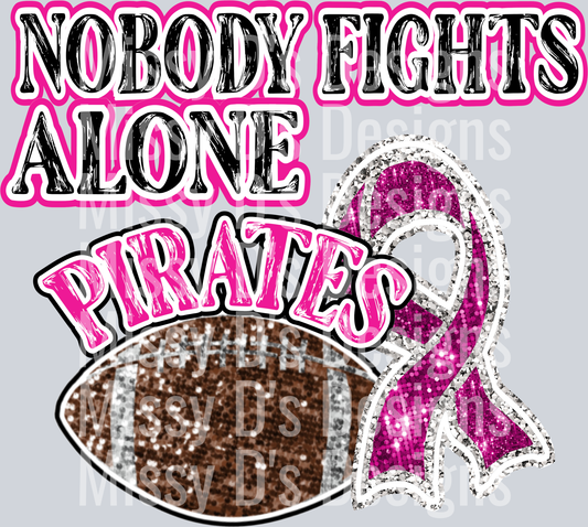 pinkout nobody fights alone pink pirates football cancer