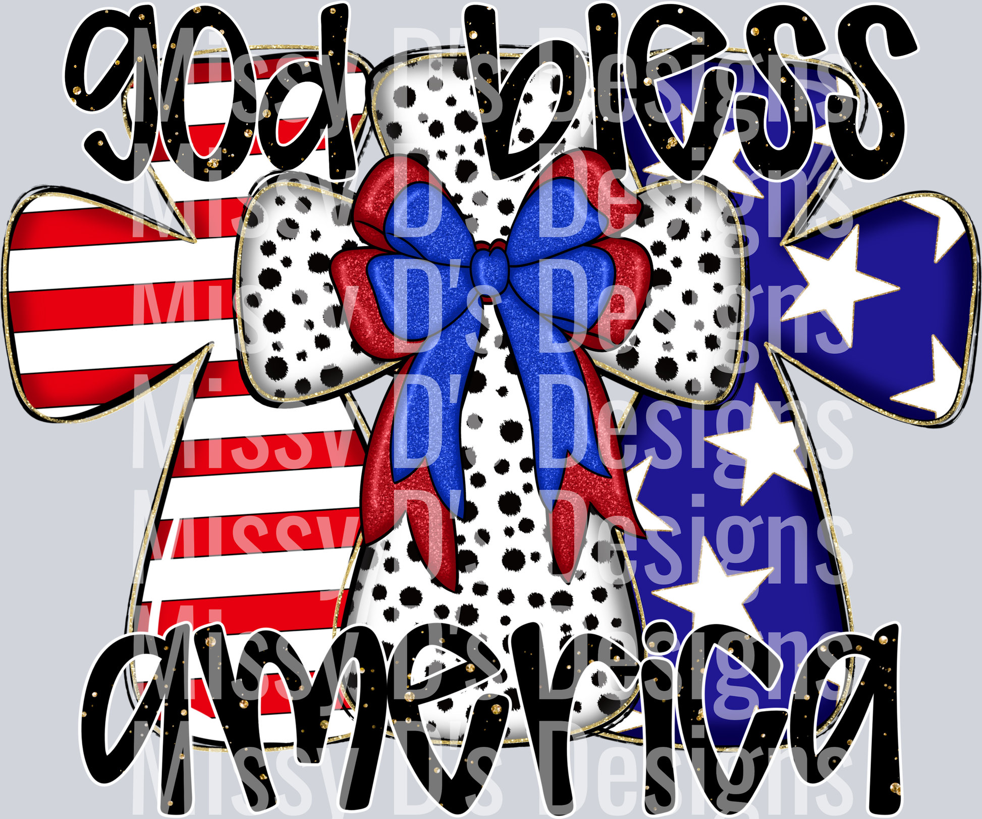 God Bless america 3 Crosses