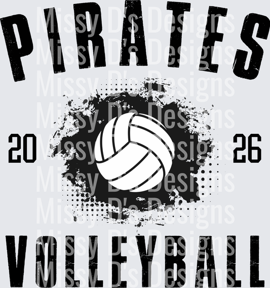 pirates volleyball black