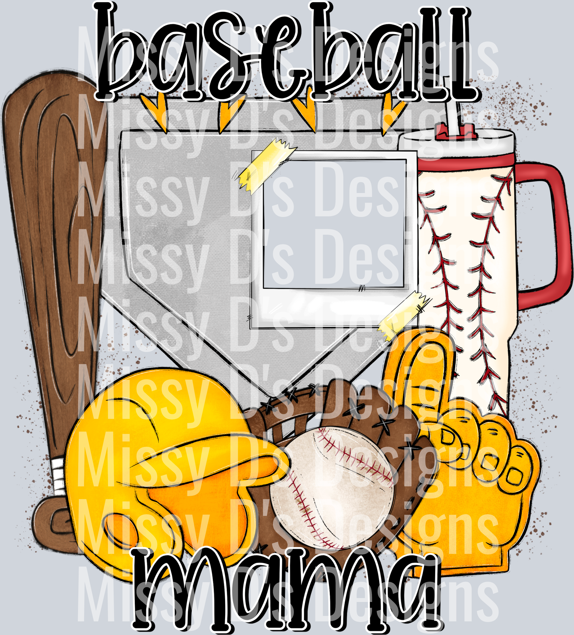 BaseballMamaYellow