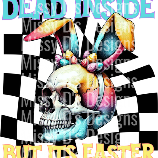 Dead Inside but it's Easter Yellow Writing