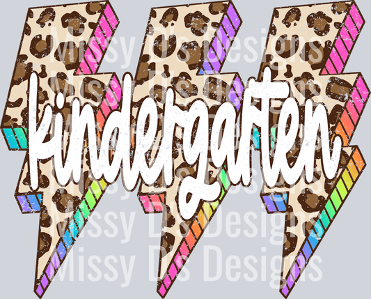 Leopard Lightning Bolt Kindergarten