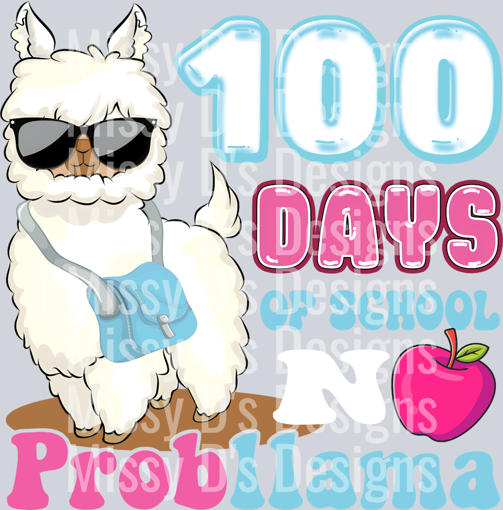 100 days of school probllama