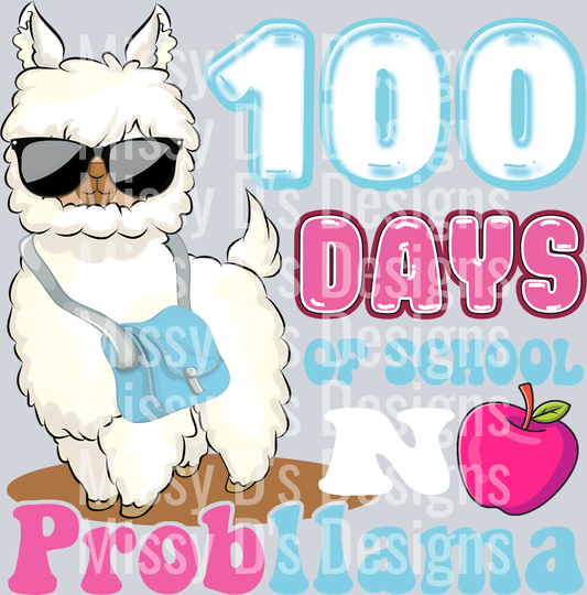 100 days of school probllama