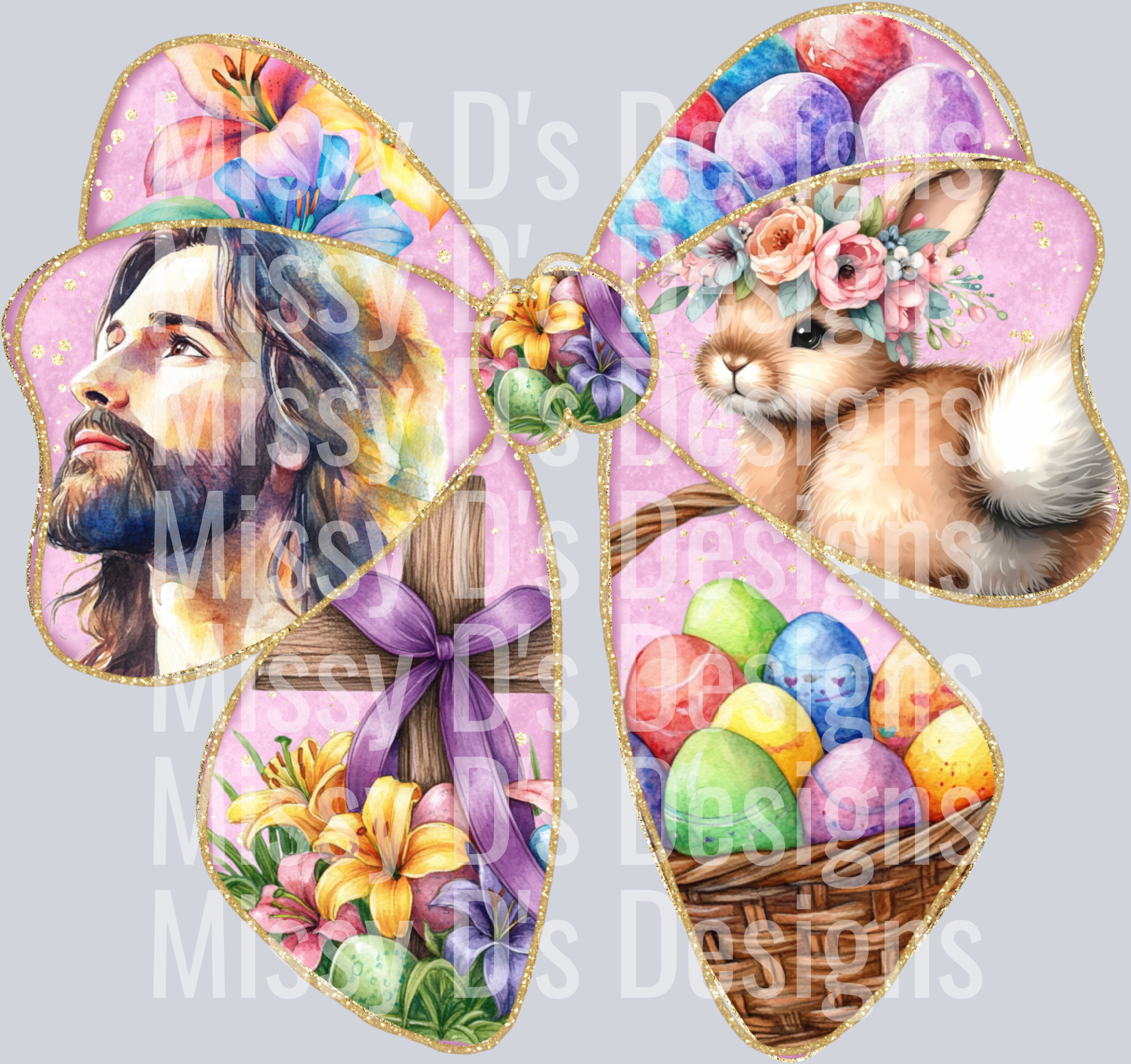 Easter Jesus Coquette Bow