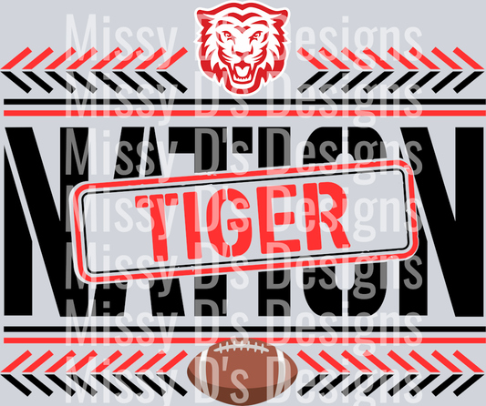 tigers nation red_black