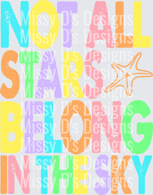 not all stars belong in the sky