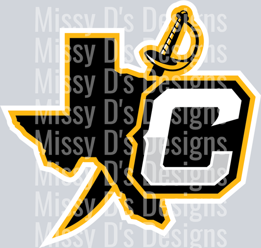 crandall pirates sword logo