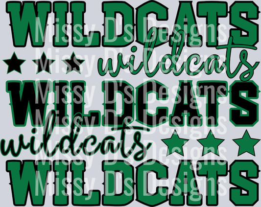 wildcats stacked green black