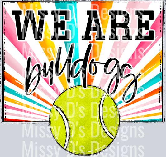 sunburst WE ARE bulldogs tennis