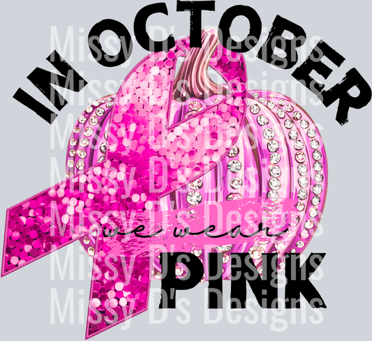 InOctoberWeWearPinkRibbonPumpkin