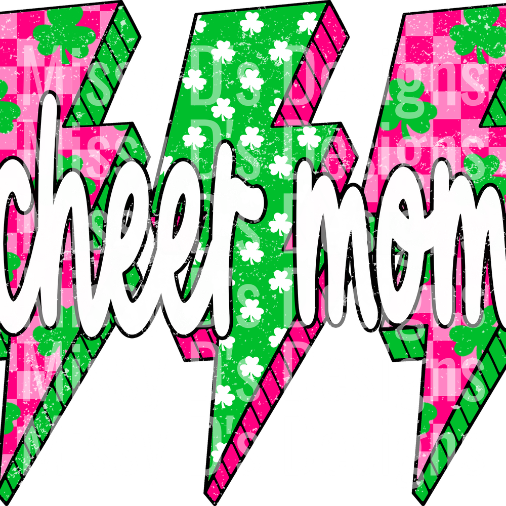 St Patrick Lightning Bolt cheer mom