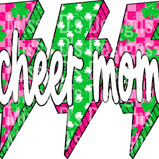 St Patrick Lightning Bolt cheer mom