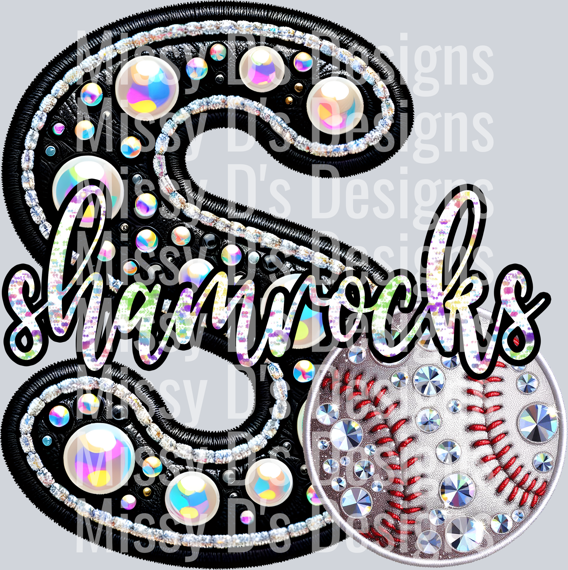 leather baseball shamrocks