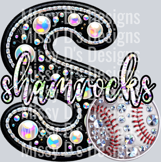 leather baseball shamrocks