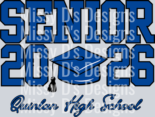 senior 2026 cap quinlan  high school (1)
