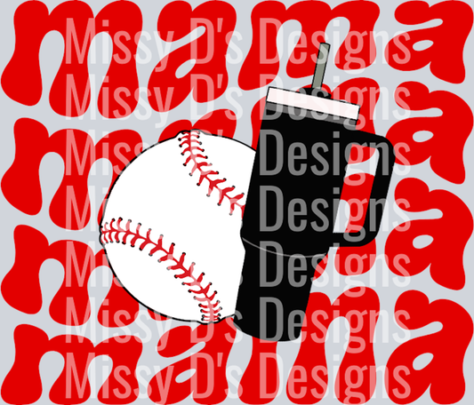 mama baseball mug