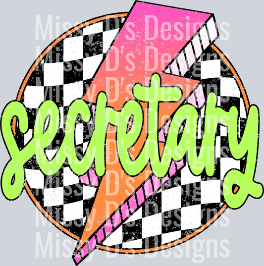 Checkered Lightning Secretary