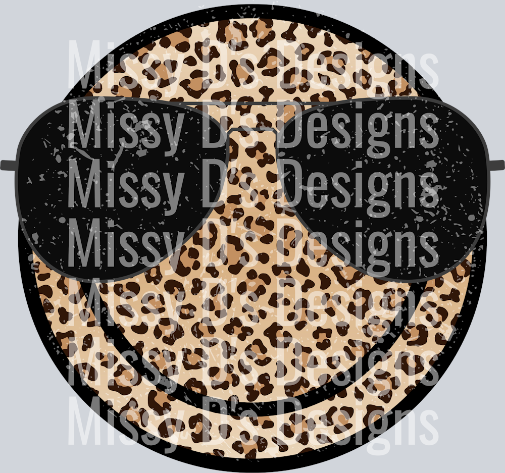 leopard sunglasses smiley