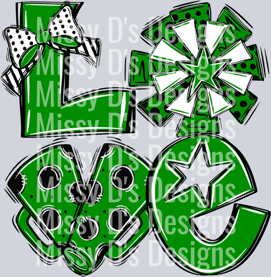 LoveCheerblkgreen