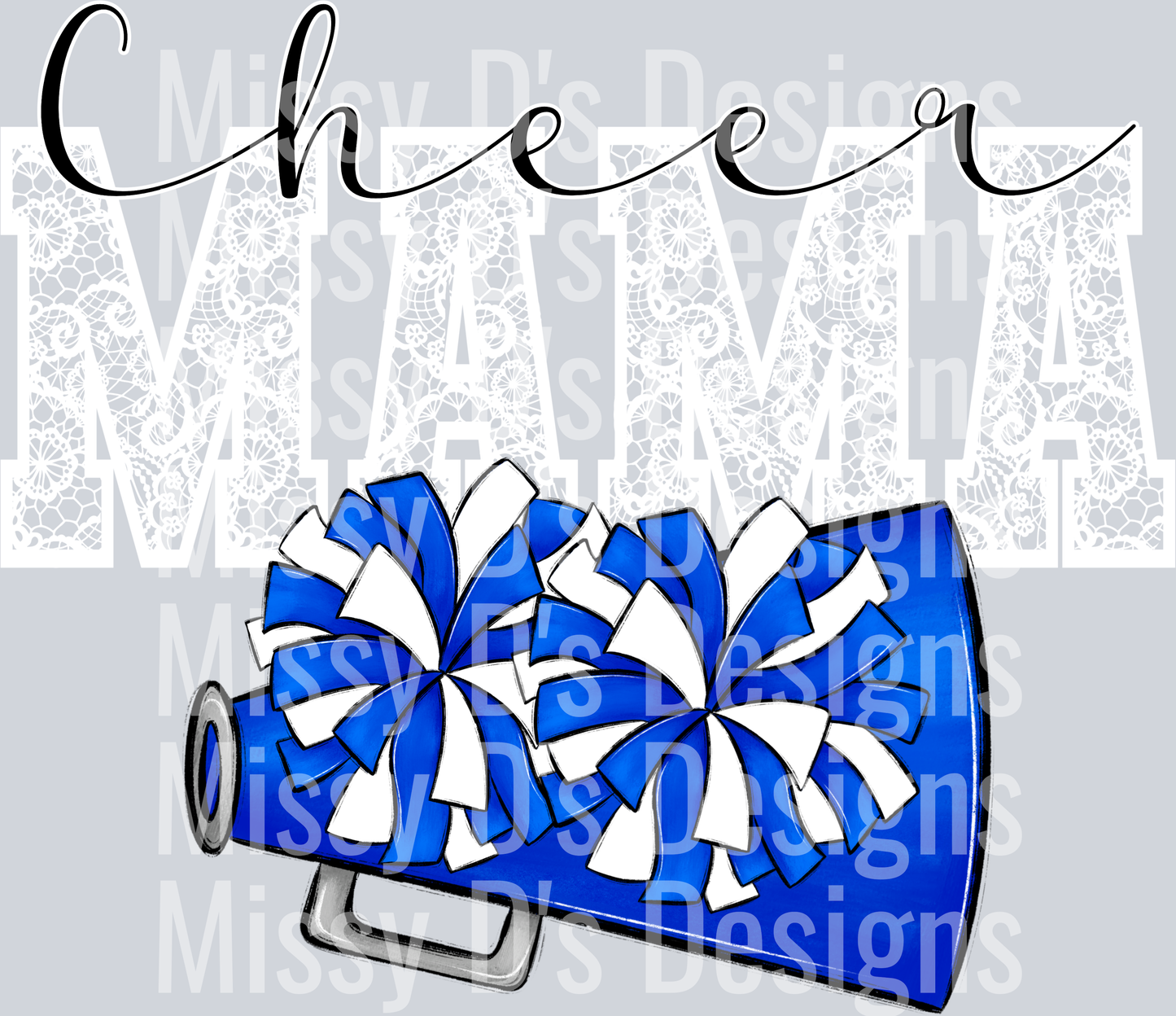 lace cheer mama blue
