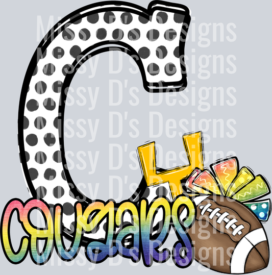 Letter rainbow cougars2