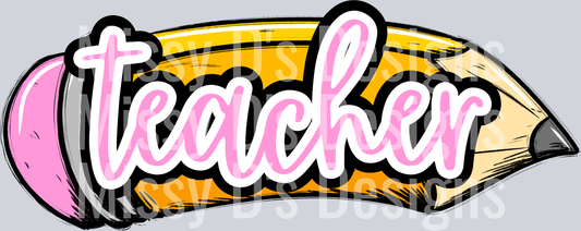pencil teacher pink
