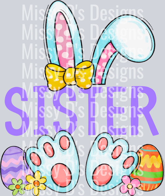 Easter family sister bunny