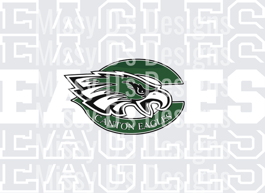 Stacked Mascot Canton Eagles
