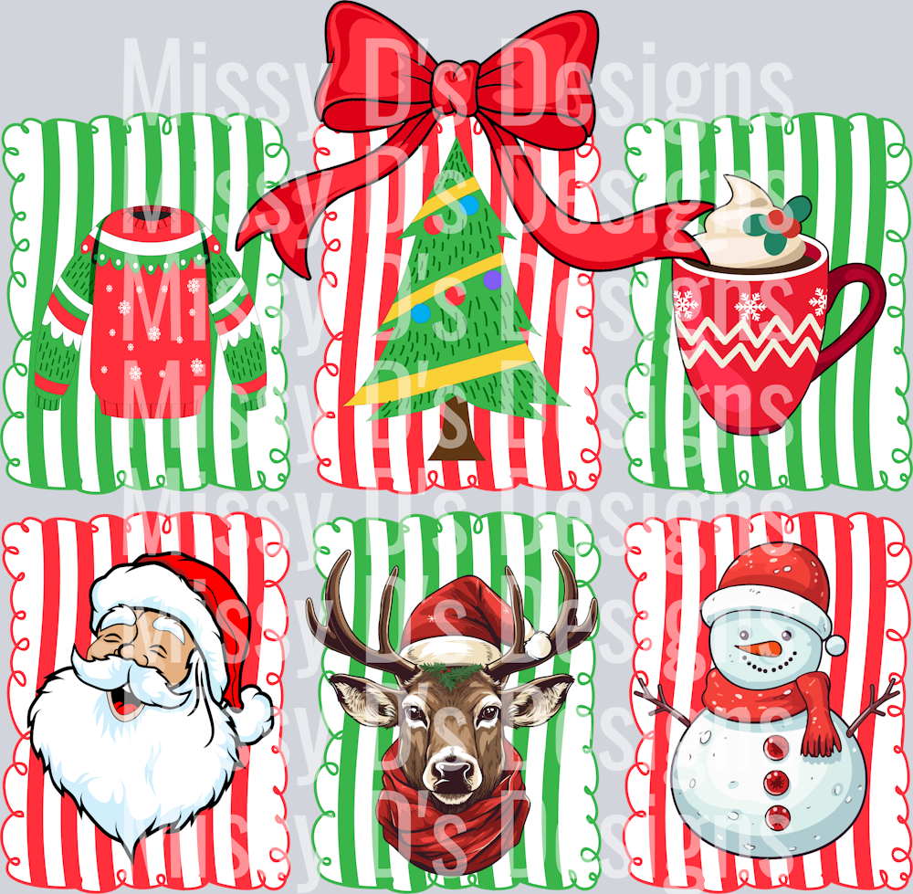 Preppy Christmas Coquette Frame