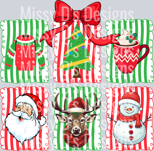 Preppy Christmas Coquette Frame