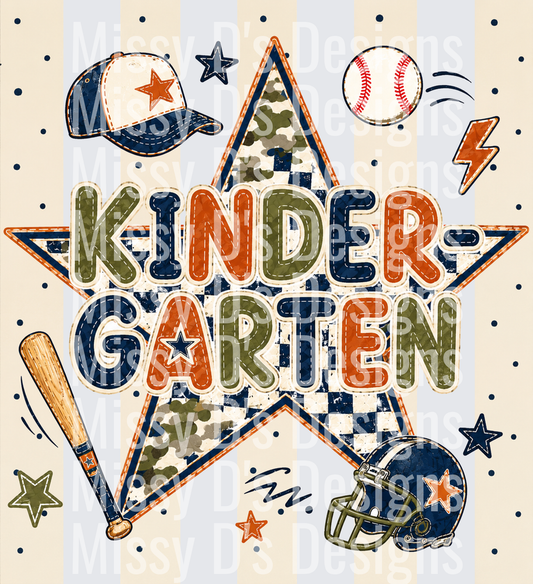 Back to School kindergarten star
