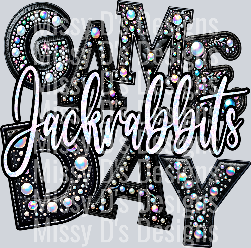 Game day leather jackrabbits