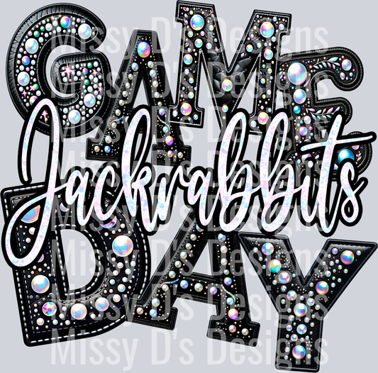Game day leather jackrabbits