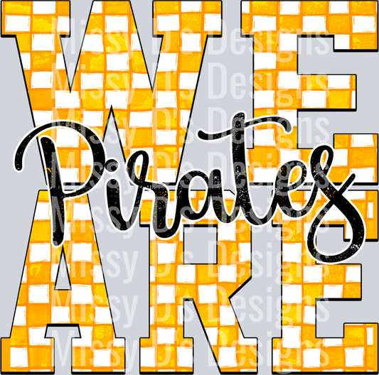 we are pirates checkered