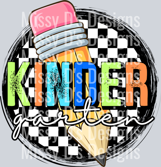 CheckeredCirclePencilKindergarten