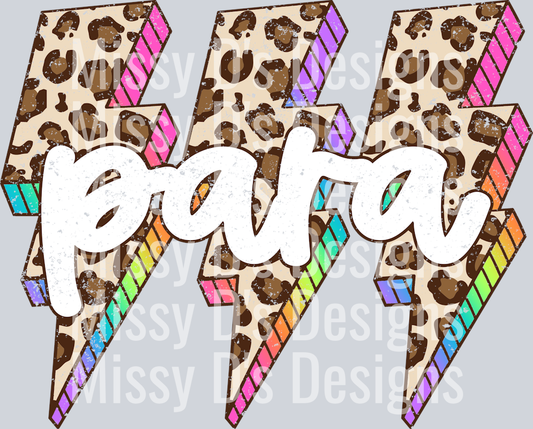 Leopard Lightning Bolt Para