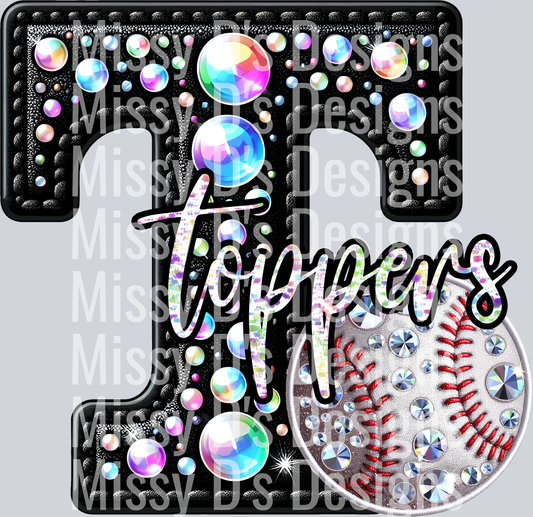 leather baseball toppers