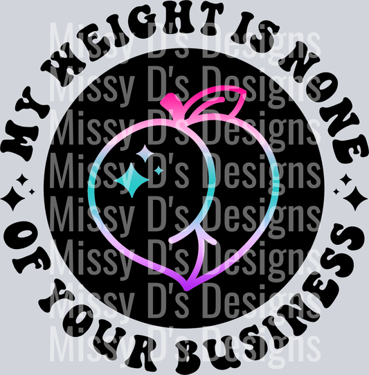 Color My Weight Is None Of Your Business Pocket Design