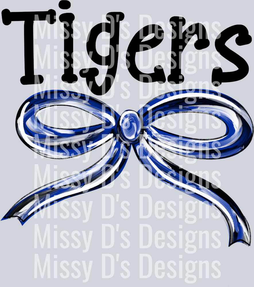 Panthers blue bow