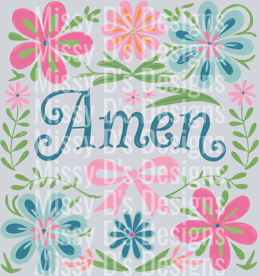 Amen Coquette Bow PNG, Christian Easter PNG