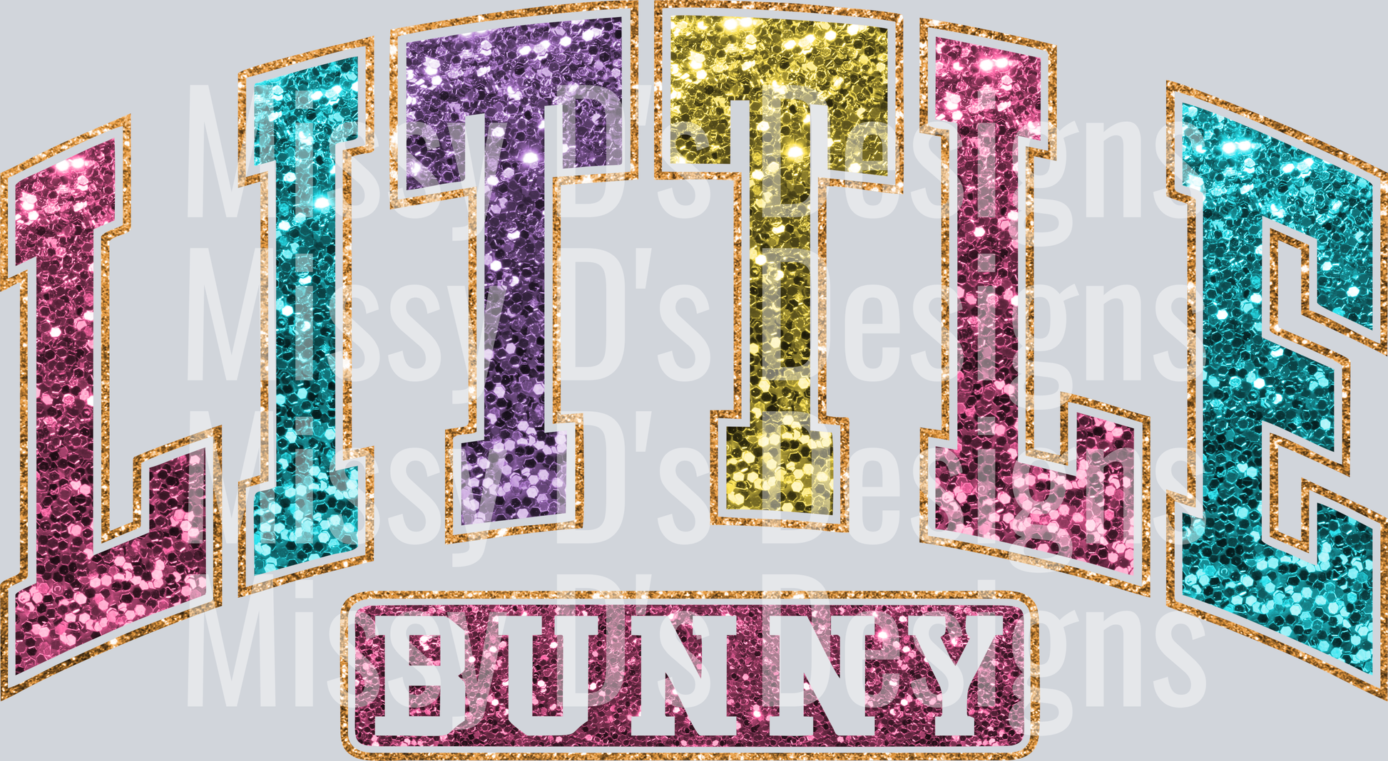 little bunny faux glitter easter