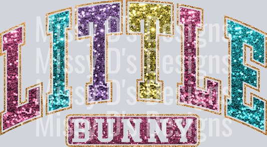 little bunny faux glitter easter
