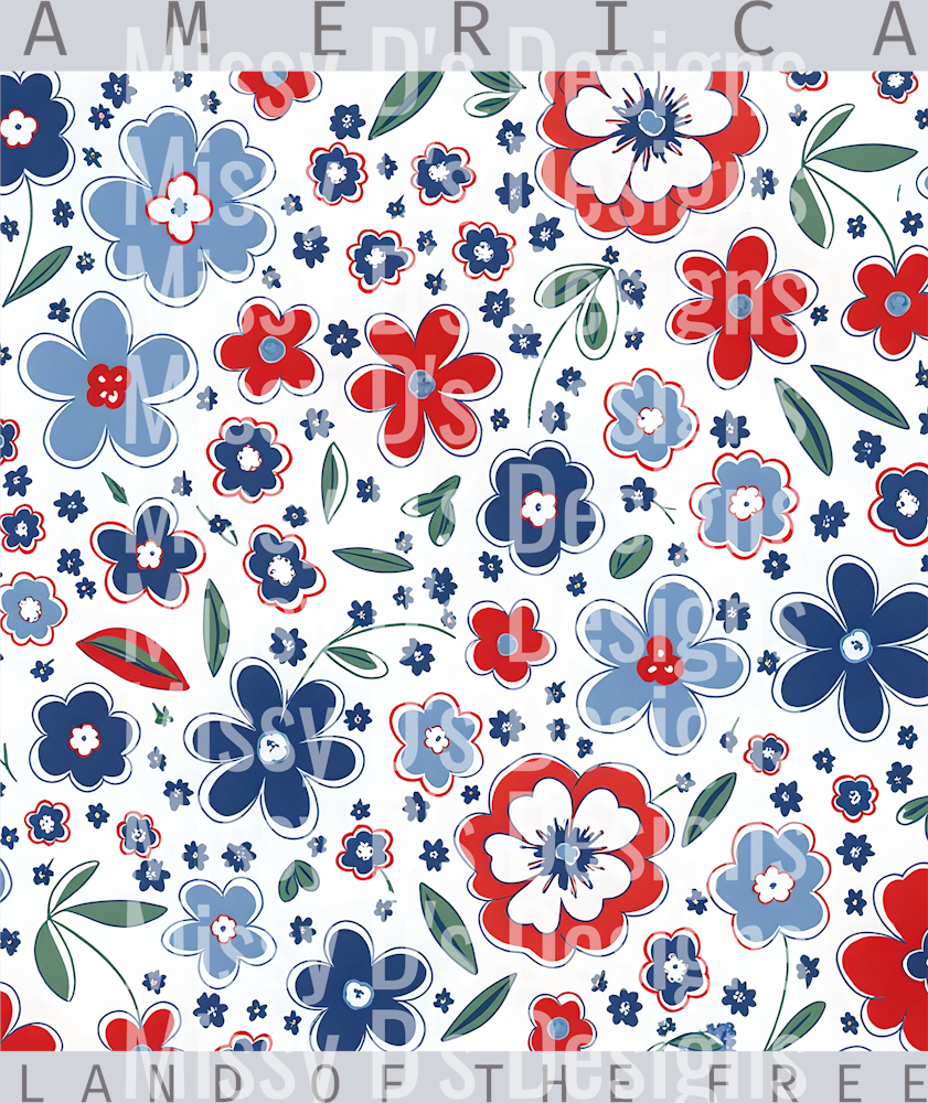 america land of the free floral