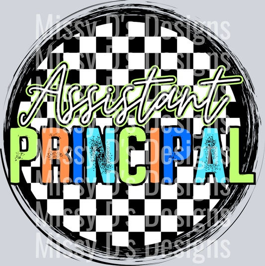 CheckeredCircleOrangeAssistantPrincipal